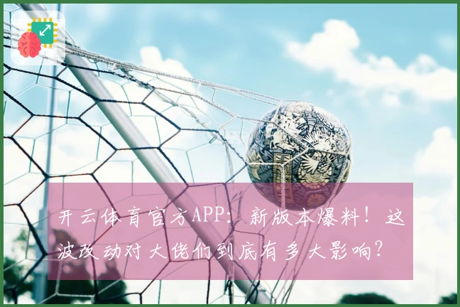 开云体育官方APP：新版本爆料！这波改动对大佬们到底有多大影响？